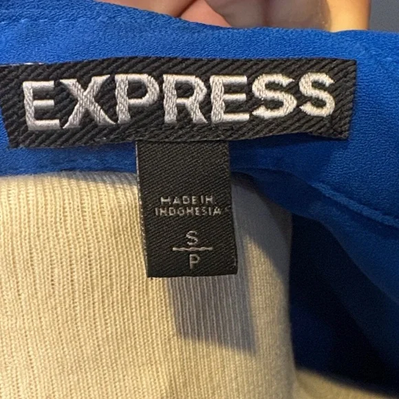 Express Blue Women's Button-Up Blouse - Picture 3 of 4